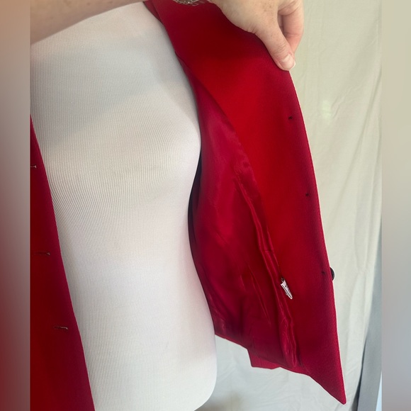 Gianni Sport suit jacket blazer garnet red lined size 4 100% wool button-front - Picture 10 of 16